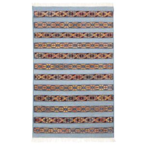 Authentischer Persischer Woll Kelim Teppich traditionell handgewebt in Khorasan rot