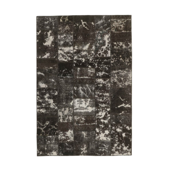 Vintage Persischer handgeknüpfter Patchwork-Teppich Schatten