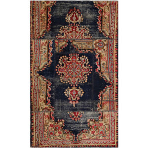 Vintage Persischer handgeknüpfter Patchwork-Teppich Saltanat