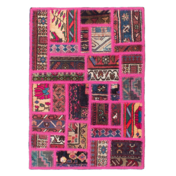 Vintage Persischer handgeknüpfter Patchwork-Teppich Zinat