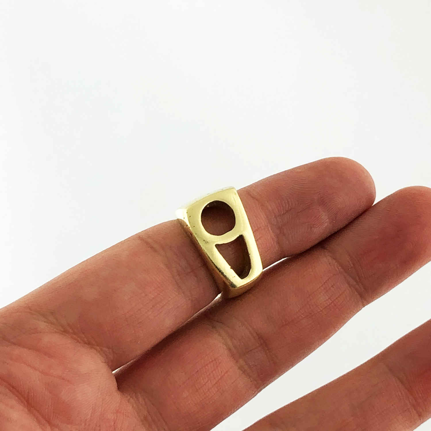 Persischer Messing Siegelring für Damen mit Hich Kalligraphie