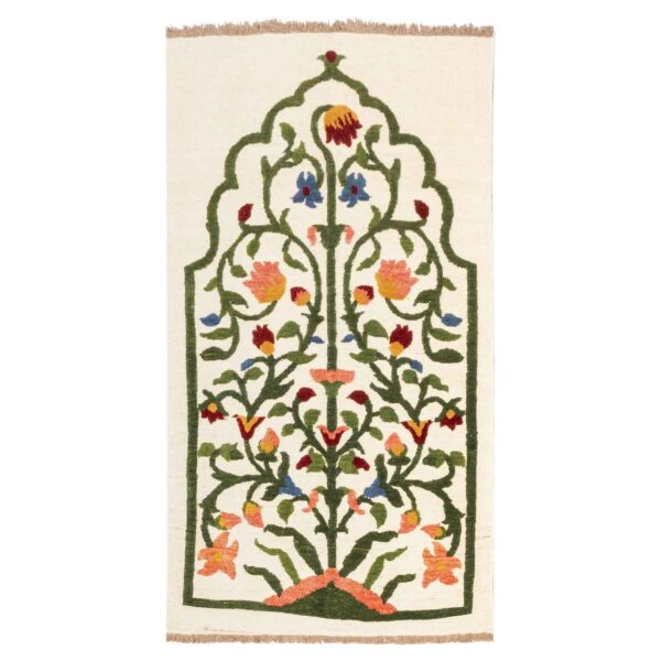 Authentischer Persischer Woll Kelim Teppich handgewebt in Khorasan rot