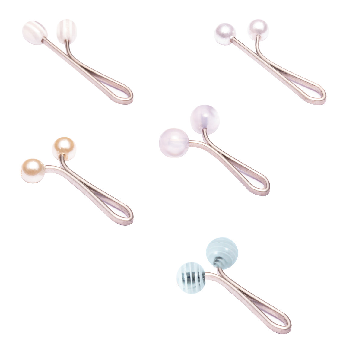 U-Hijab-Clip-Set für muslimische Frauen Kopftuch mit Perlen (5 Stück)