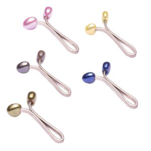 U-Hijab-Clips für muslimische Frauen mit bunten Kunstperlen (5 Stück)