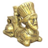 Handgefertigte goldene Keramik-Räucherstäbchen-Skulptur – Sphinx Design