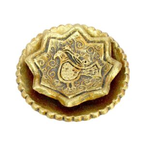 Handgefertigte goldene Keramik-Räucherstäbchenhalter – Vogel Design