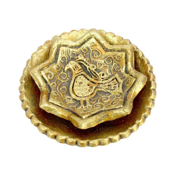 Handgefertigte goldene Keramik-Räucherstäbchenhalter – Vogel Design