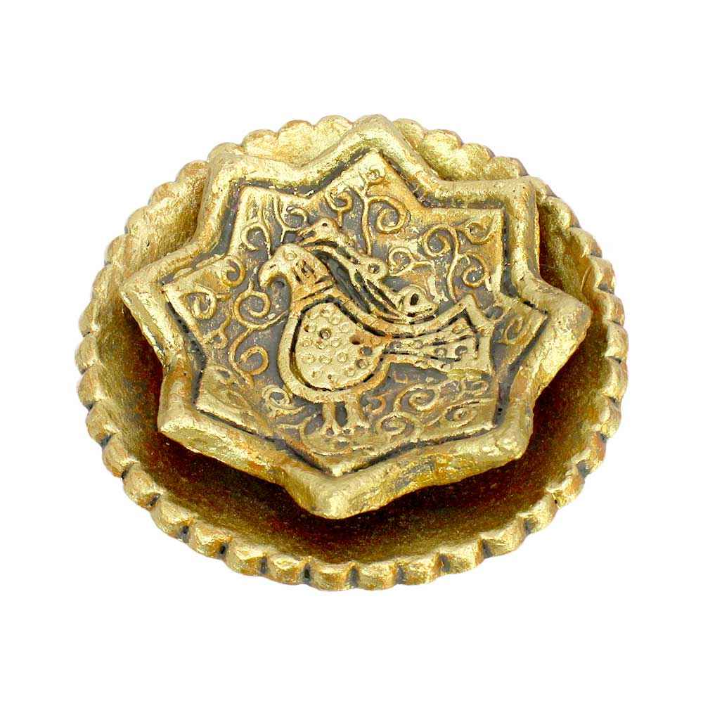 Handgefertigte goldene Keramik-Räucherstäbchenhalter – Vogel Design