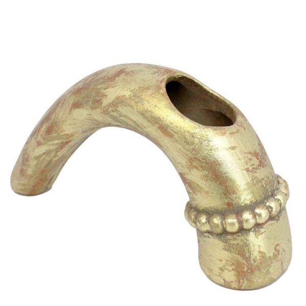 Handgefertigte Keramik-Räucherstäbchen-Skulptur – Hörner Design