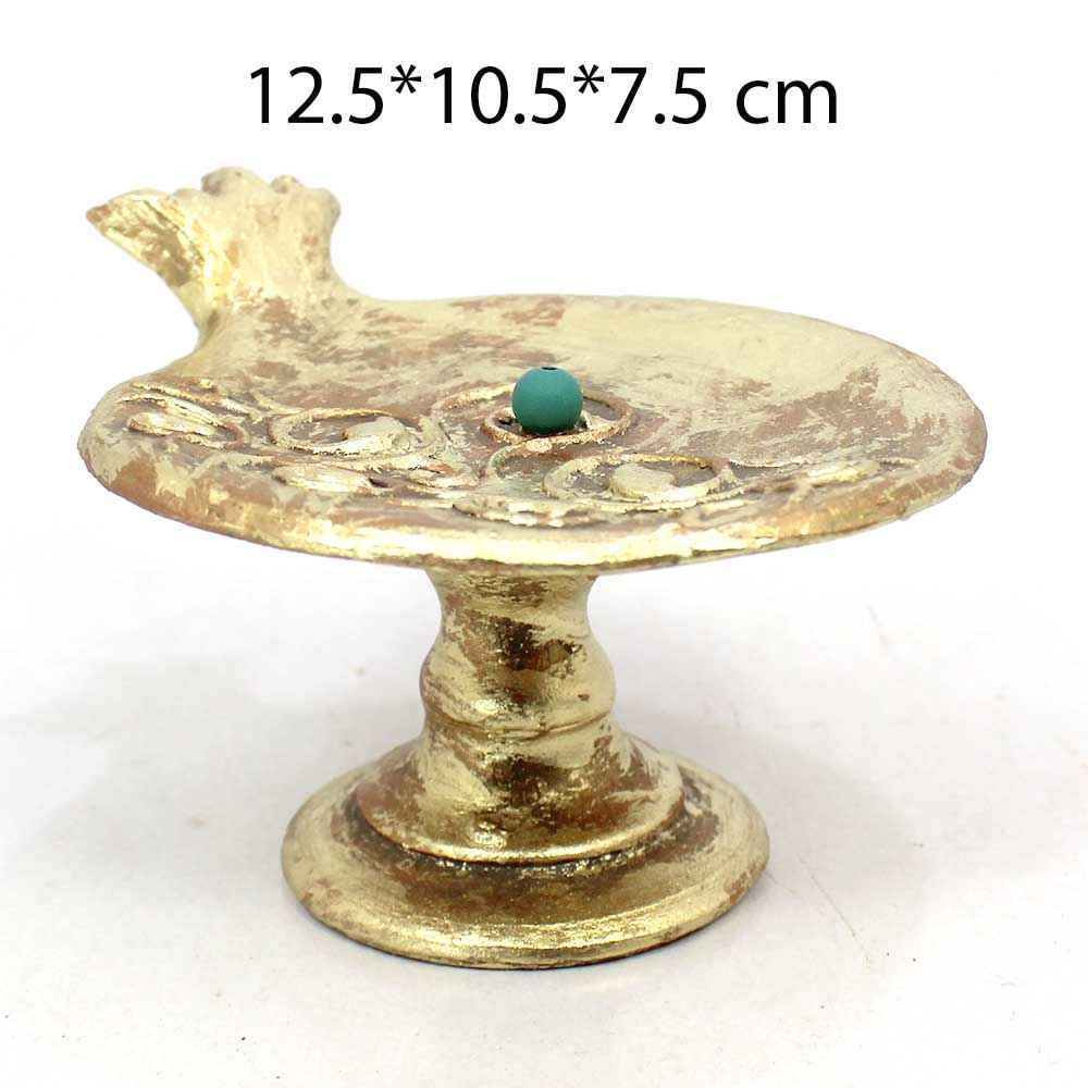 Handgefertigter Keramik-Räucherstäbchenhalter – Granatapfel Design mit Boden