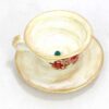 Handgefertigter Keramik-Räucherstäbchenhalter – Blumen Becher & Untertasse Design