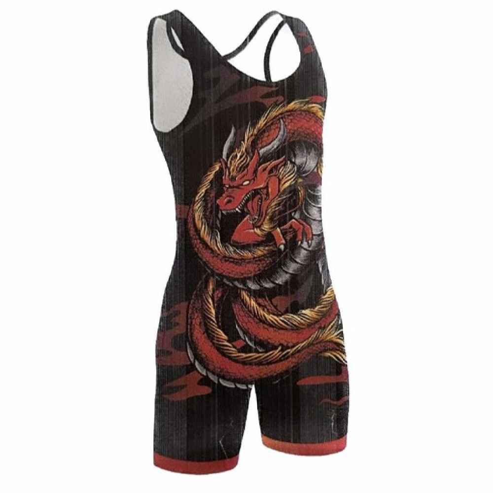 Iranisches Herren Freistilsinglet ohne Ärmel Modell Dragon