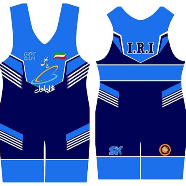 Iranisches Herren Freistilsinglet ohne Ärmel Modell Team Melli