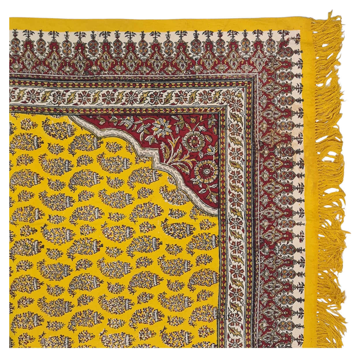 Iranisches Tischtuch: Isfahans traditionelle Kalamkari Blockdruck Artemis I
