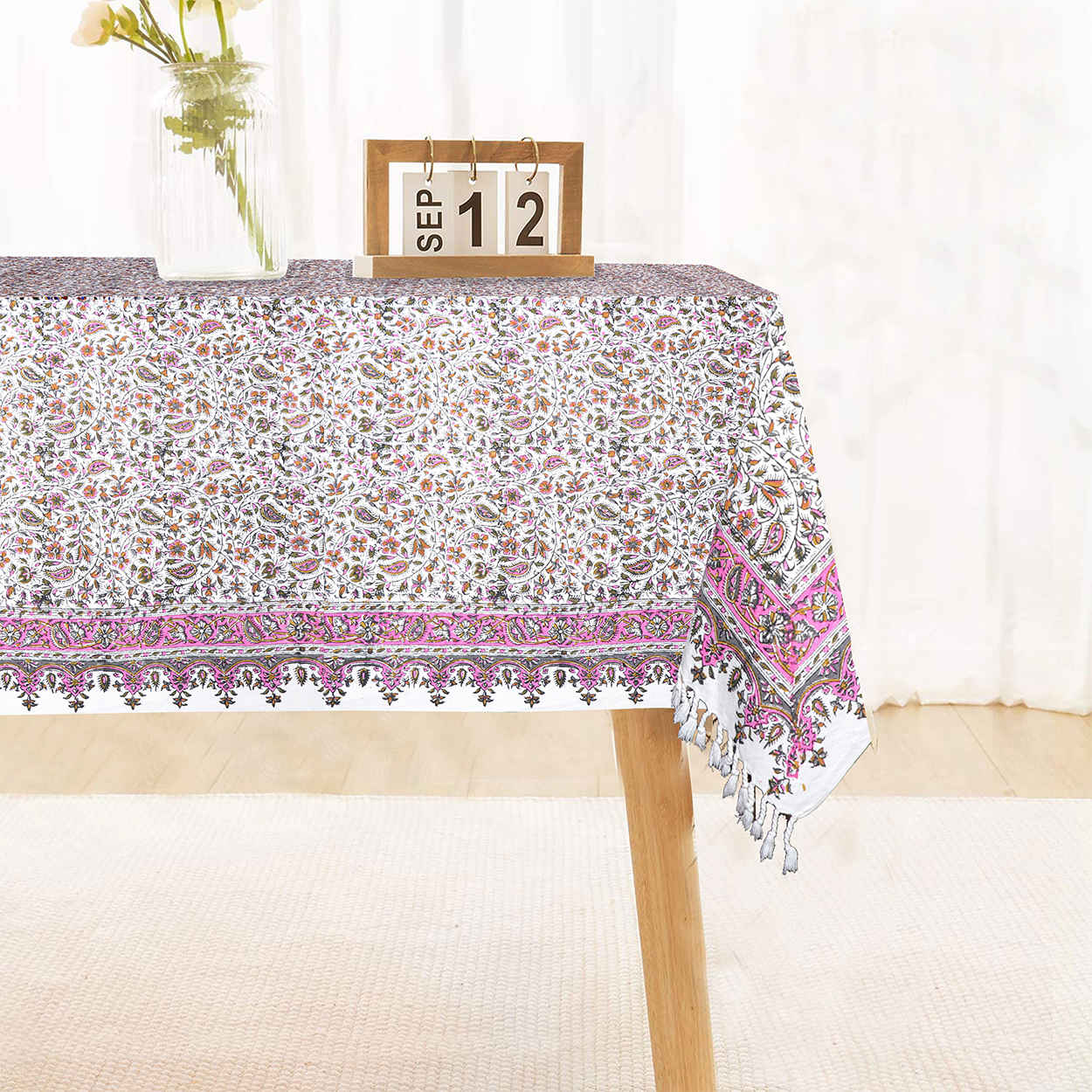 Iranisches Tischtuch: Isfahans traditionelle Kalamkari Blockdruck Artemis II