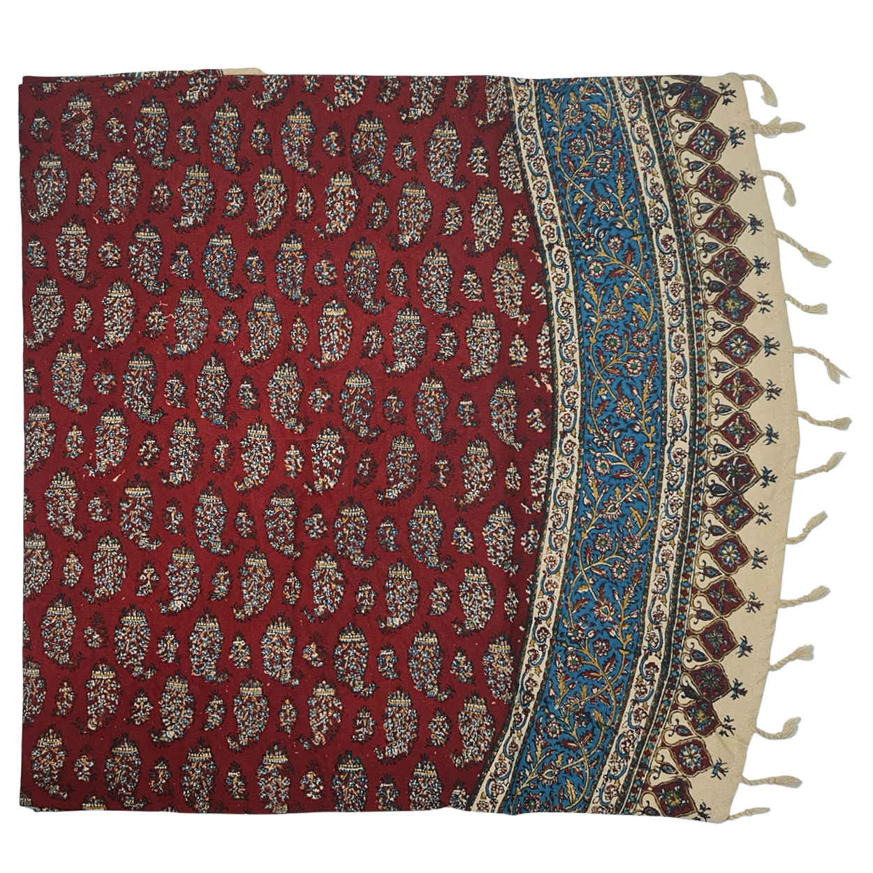 Iranisches Tischtuch: Isfahans traditionelle Kalamkari Blockdruck Artmis