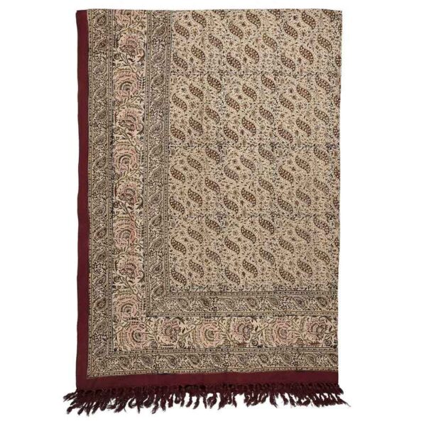 Iranisches Tischtuch: Isfahans traditionelle Kalamkari Blockdruck Ctara