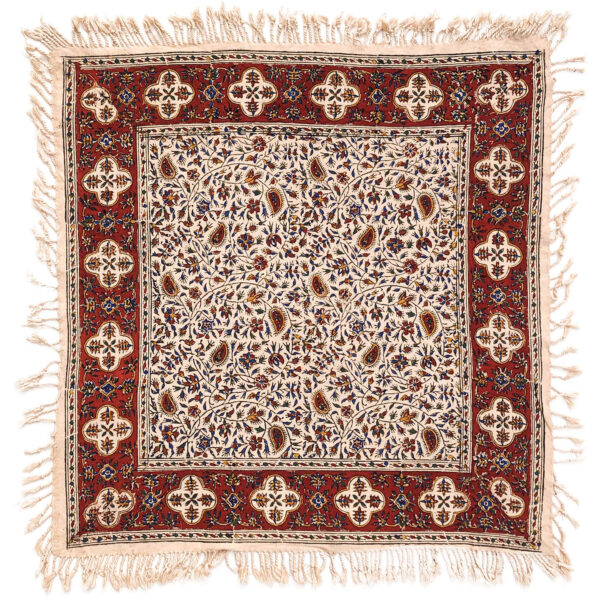 Iranisches Tischtuch: Isfahans traditionelle Kalamkari Blockdruck Hamta