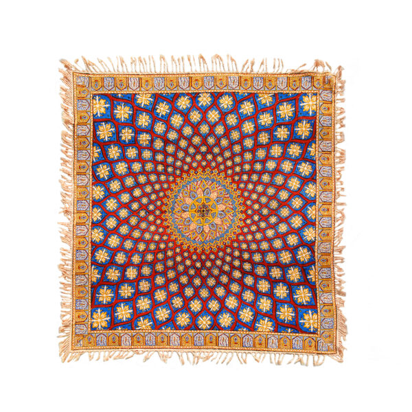 Iranisches Tischtuch: Isfahans traditionelle Kalamkari Blockdruck Khorshid III
