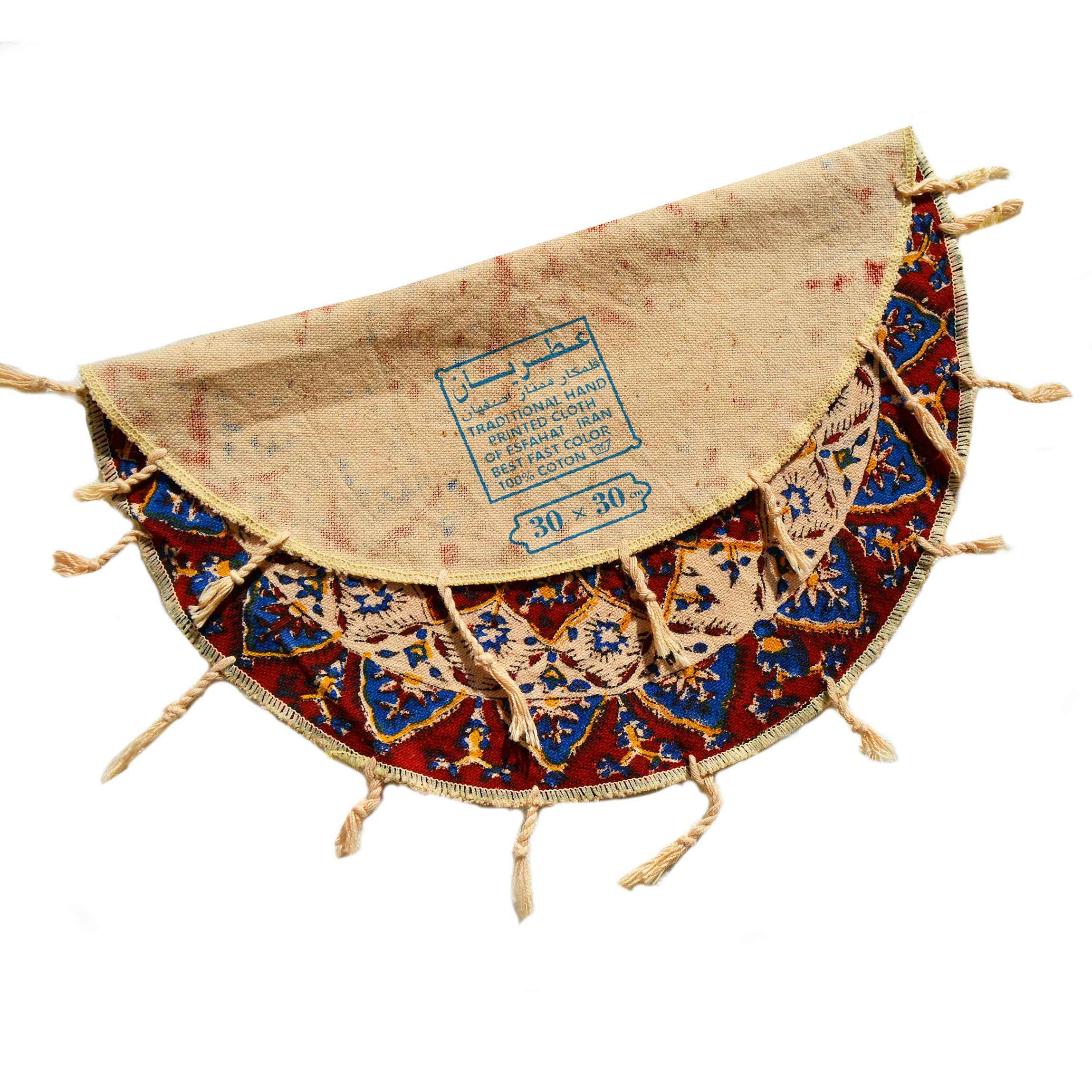 Iranisches Tischtuch: Isfahans traditionelle Kalamkari Blockdruck Khorshid