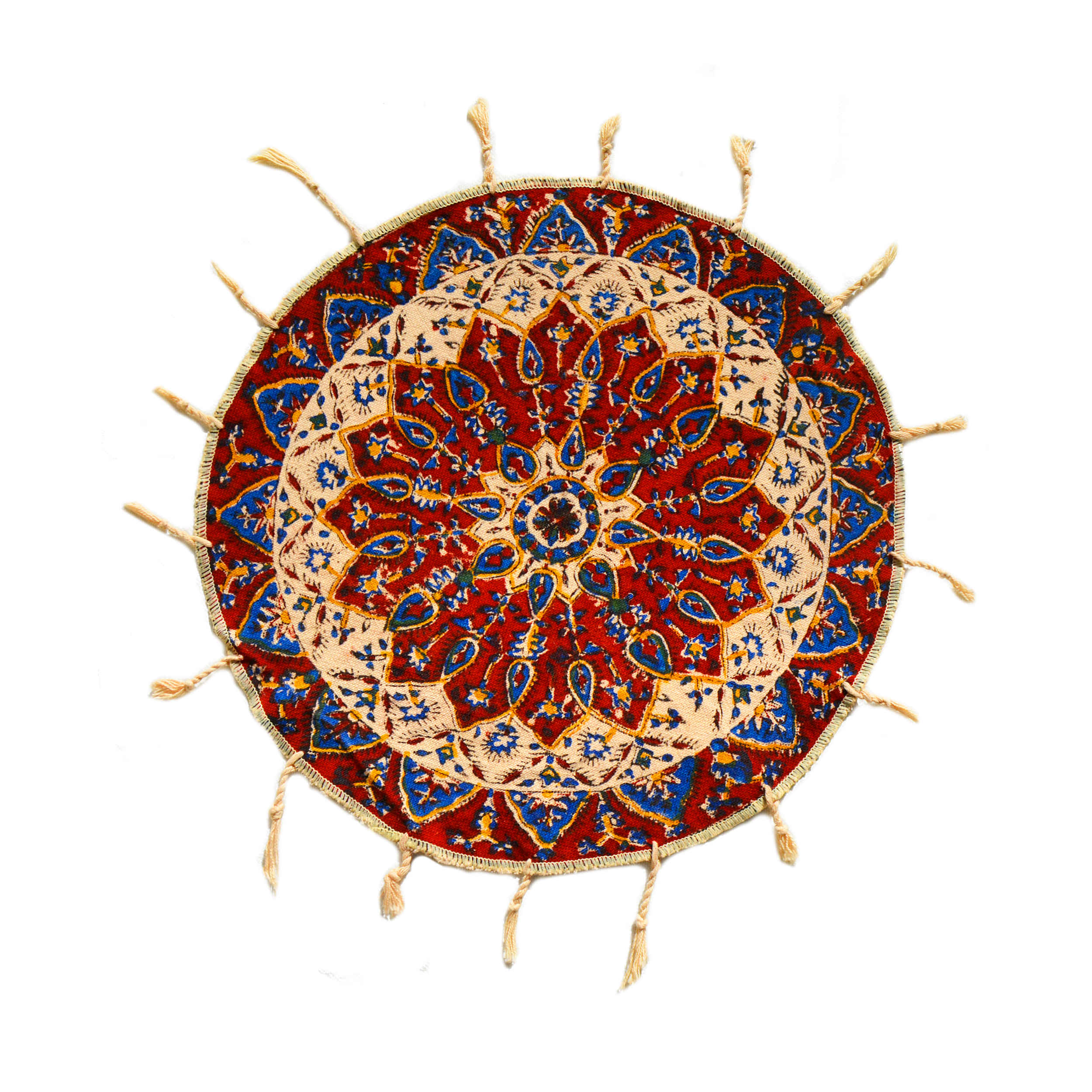 Iranisches Tischtuch: Isfahans traditionelle Kalamkari Blockdruck Khorshid
