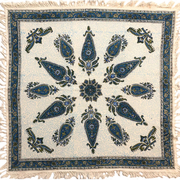 Iranisches Tischtuch: Isfahans traditionelle Kalamkari Blockdruck Khorshidi