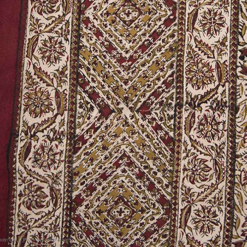 Iranisches Tischtuch: Isfahans traditionelle Kalamkari Blockdruck Milana