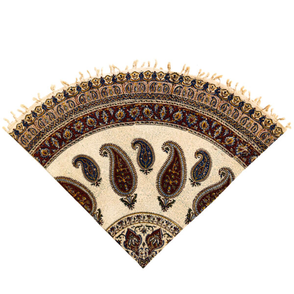 Iranisches Tischtuch: Isfahans traditionelle Kalamkari Blockdruck Qasedak II