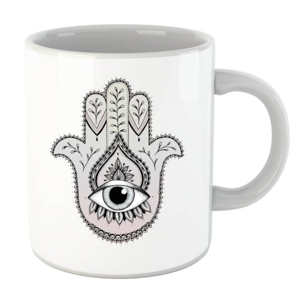 Islamische Keramik-Kaffeetasse - Hamsa Hand von Fatima Muster