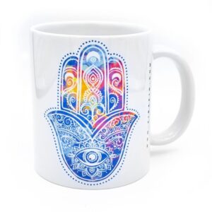 Islamische Keramik-Kaffeetasse – Hand von Fatima Muster