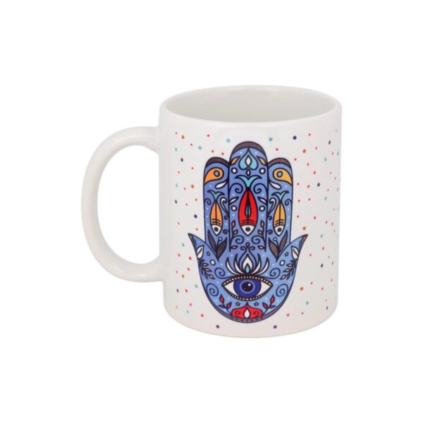 Islamische Keramik-Kaffeetasse - Hamsa Hand von Fatima Muster