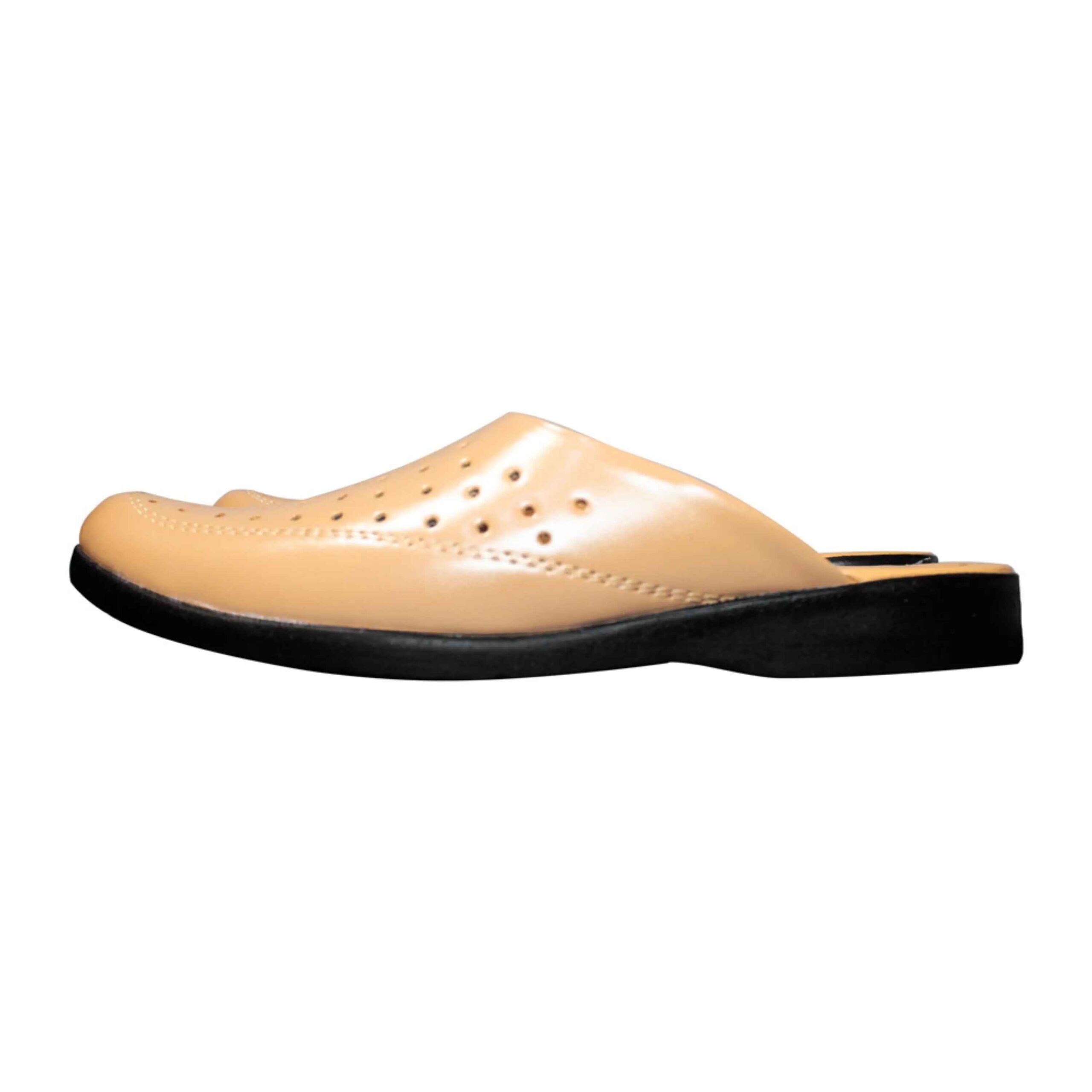 Islamische Nalain-Slipper in Creme aus Kunstleder