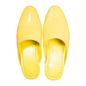 Islamische Nalain-Slipper in Gelb aus Kunstleder