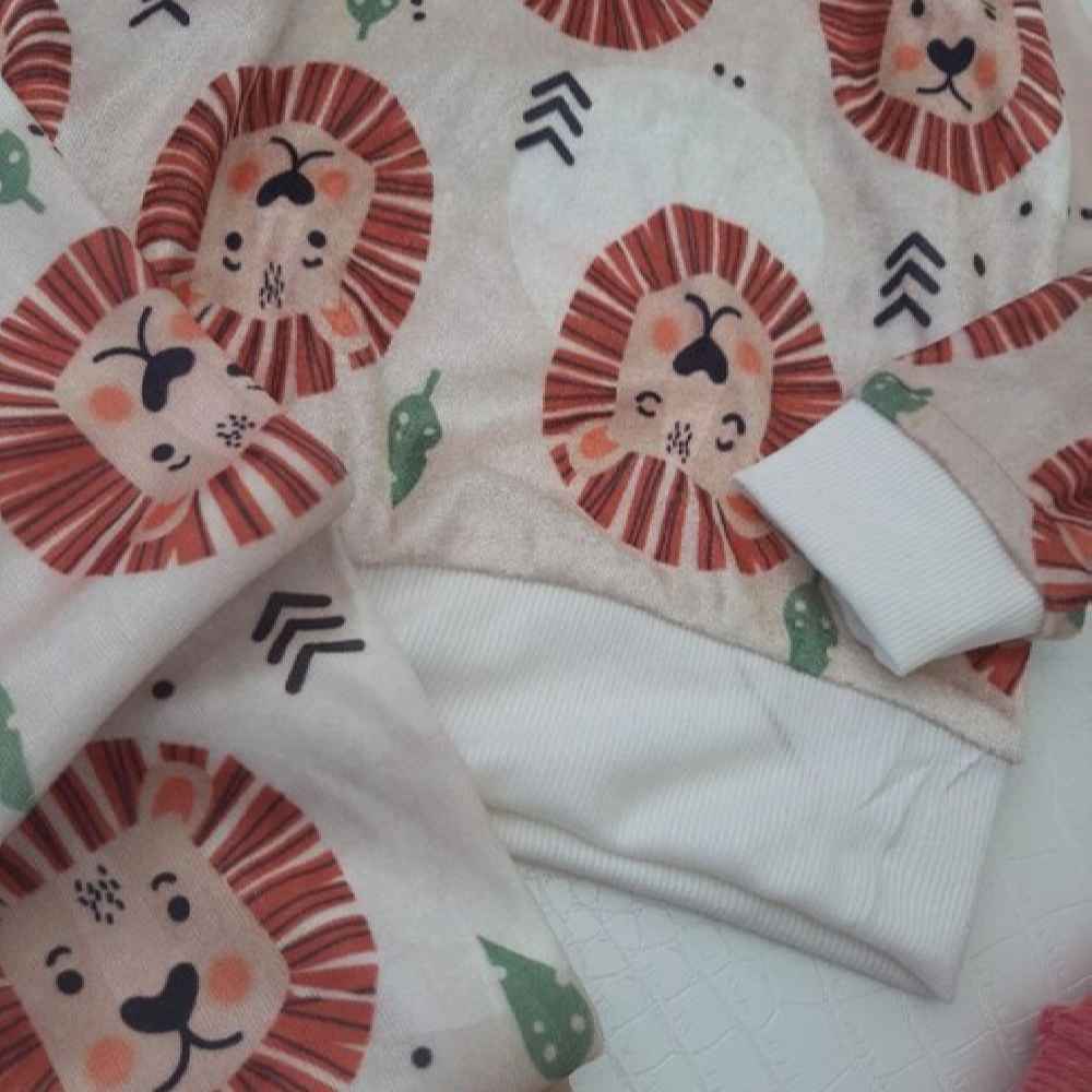 Kinder Sweatshirt & Hose Set mit Löwen Design