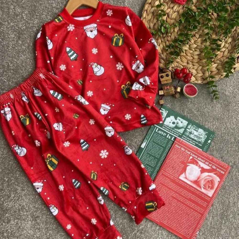 Kinder Sweatshirt & Hose Set mit Santa Claus Design