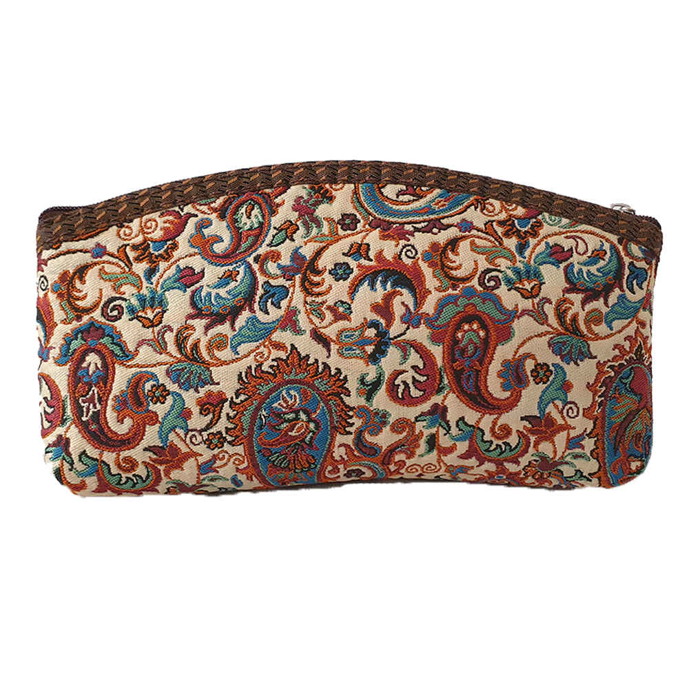 Persische Make-up Tasche aus Paisley Termeh Stoff für Frauen