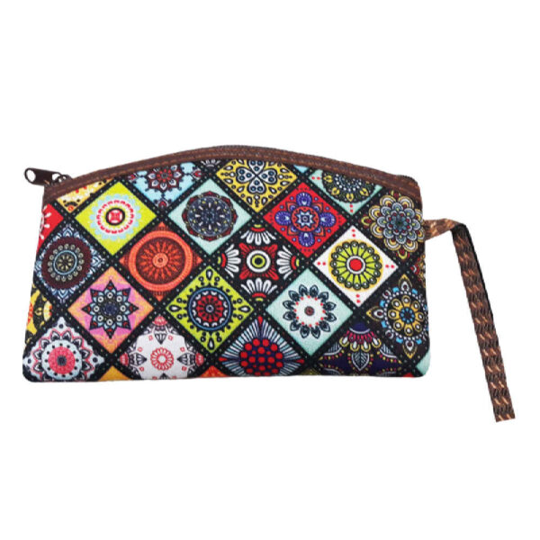 Persische Make-up Tasche aus Blumen-Paisley Termeh Stoff zum Transport von Kosmetik