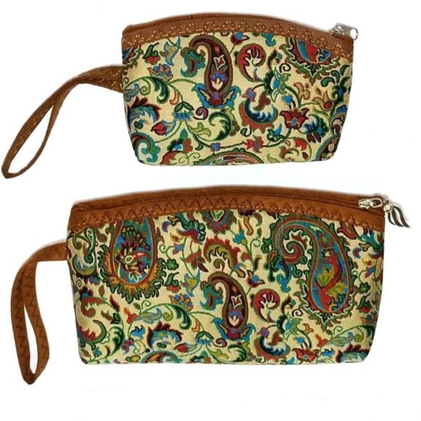 Persische Make-up Tasche aus Paisley Termeh Stoff zum Transport von Kosmetik