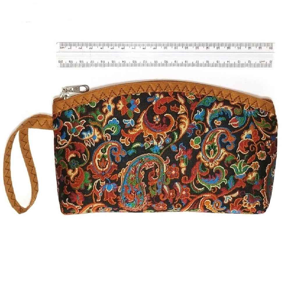 Persische Make-up Tasche aus Paisley Termeh Stoff zum Transport von Kosmetik