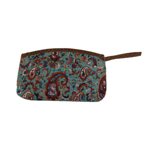 Persische Make-up Tasche aus Paisley Termeh Stoff mit Reißverschluss