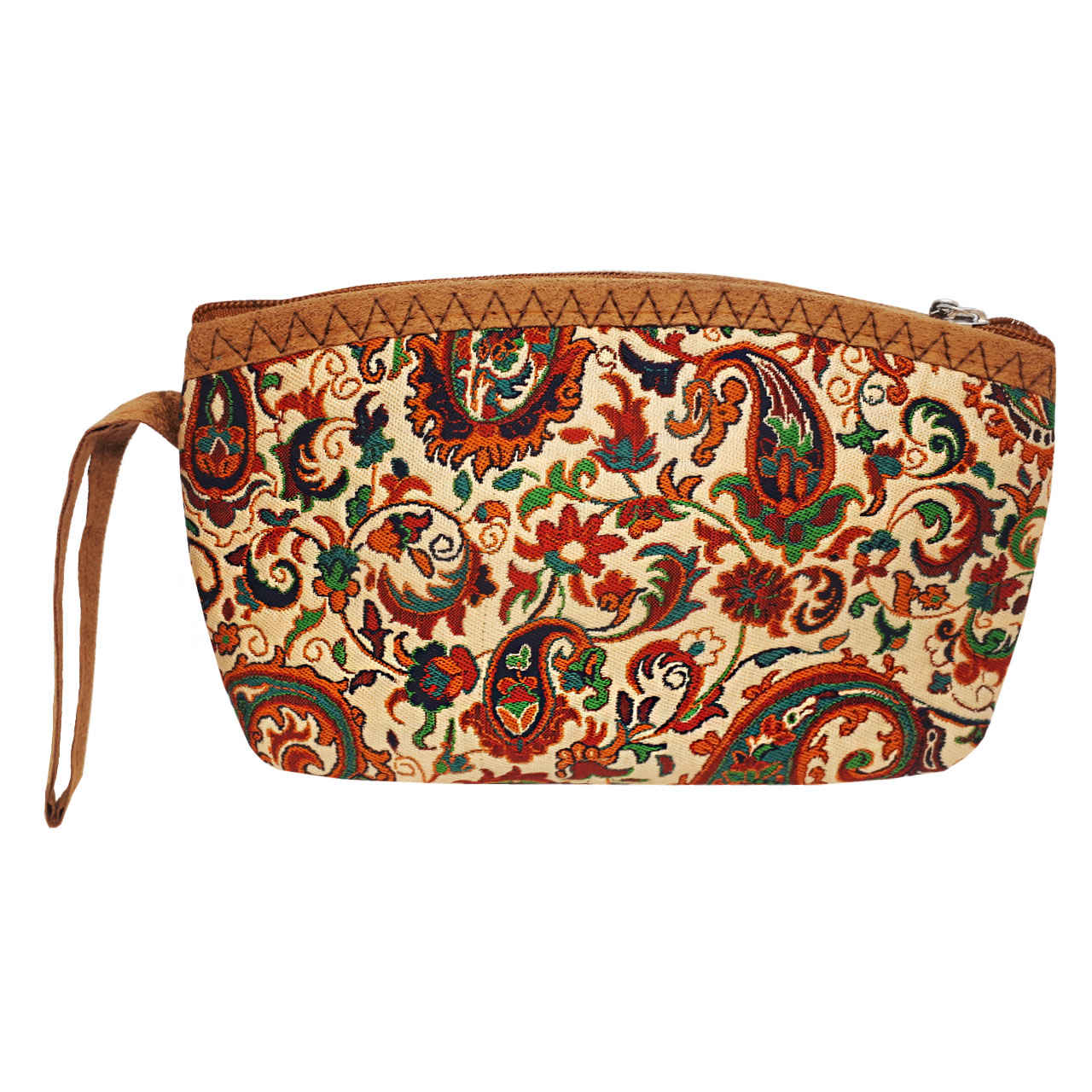 Persische Make-up Tasche aus Termeh Stoff mit Paisley Muster für Frauen