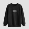 Herren Rundhals-Sweatshirt Baumwolle schwarz Eye Design