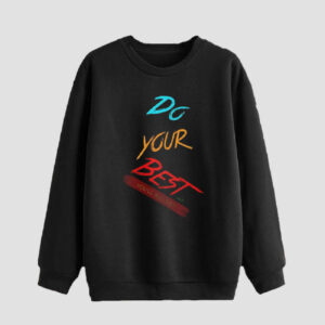 Herren Rundhals-Sweatshirt Baumwolle schwarz Model Do Your Best