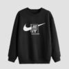 Herren Rundhals-Sweatshirt Baumwolle schwarz Modell Just Do It