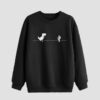 Herren Rundhals-Sweatshirt Baumwolle schwarz Modell Offline Game