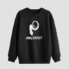 Herren Rundhals-Sweatshirt Baumwolle schwarz Moltafet