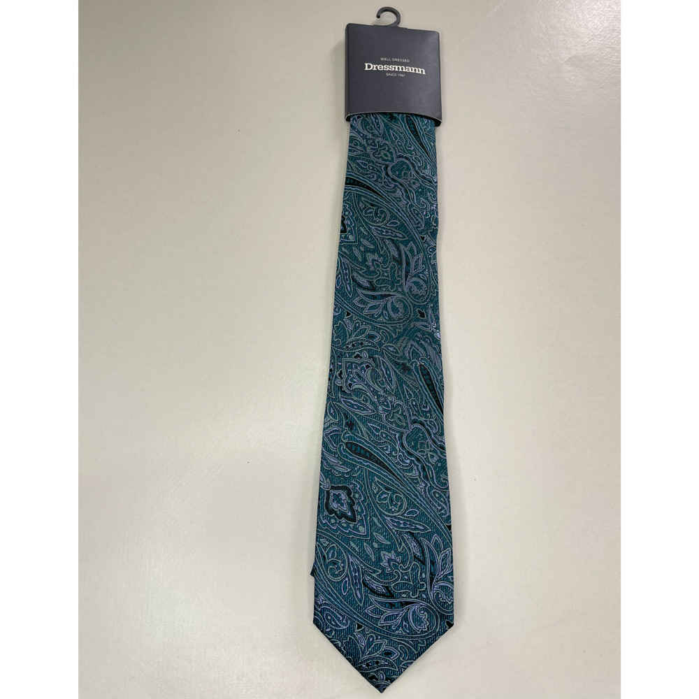 Herrenkrawatte – Eleganter Seiden-Paisley-Stil in Blau
