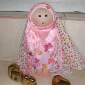 Handgefertigte Muslimische Hijab-Stoffpuppe – Perfekt für Kinder | Traditionelles Islamisches Spielzeug