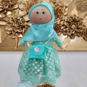 Muslimische Hijab-Stoffpuppe Modell Reyhaneh mit Tasche – Perfekt zum Verschenken | Handgefertigtes Islamisches Spielzeug