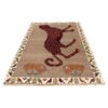 Original persischer Gabbeh-Wollteppich handgewebt mit Tiermotiven Leopard